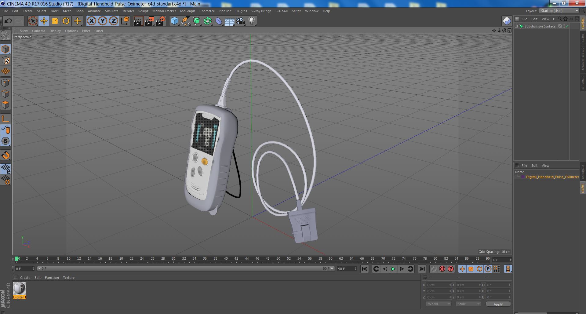 3D Digital Handheld Pulse Oximeter