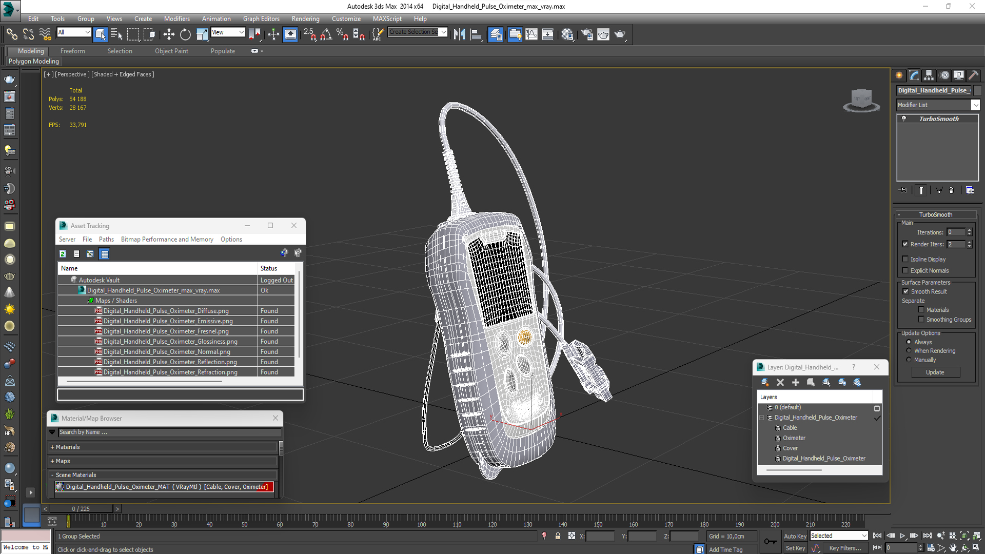 3D Digital Handheld Pulse Oximeter
