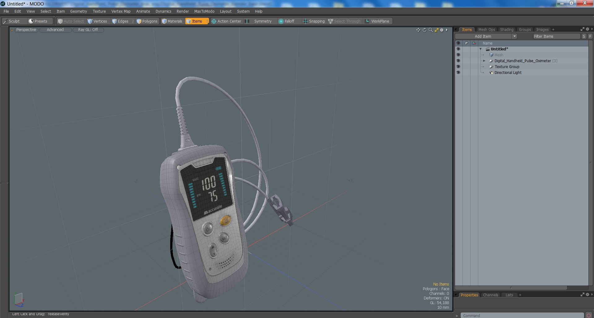 3D Digital Handheld Pulse Oximeter