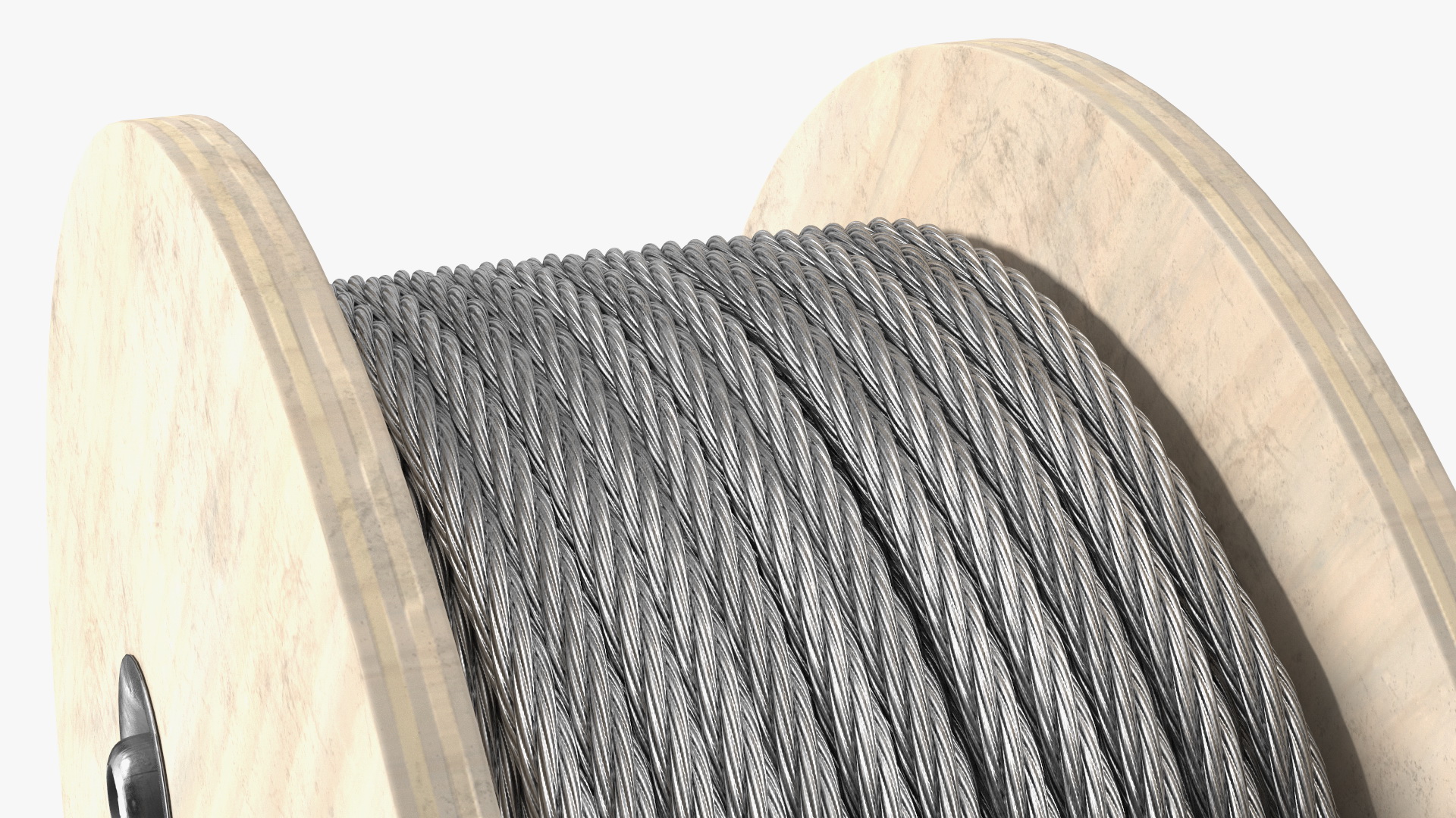 3D Srawl Warp Steel Rope Wooden Coil model