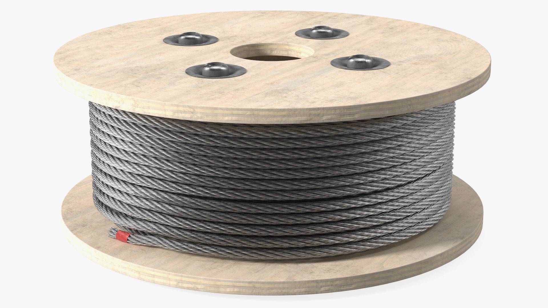 3D Srawl Warp Steel Rope Wooden Coil model