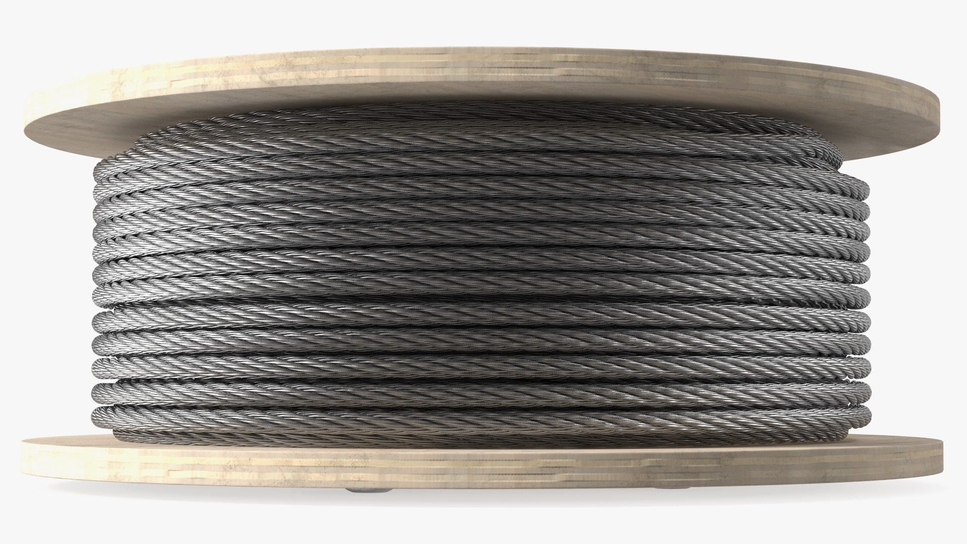 3D Srawl Warp Steel Rope Wooden Coil model