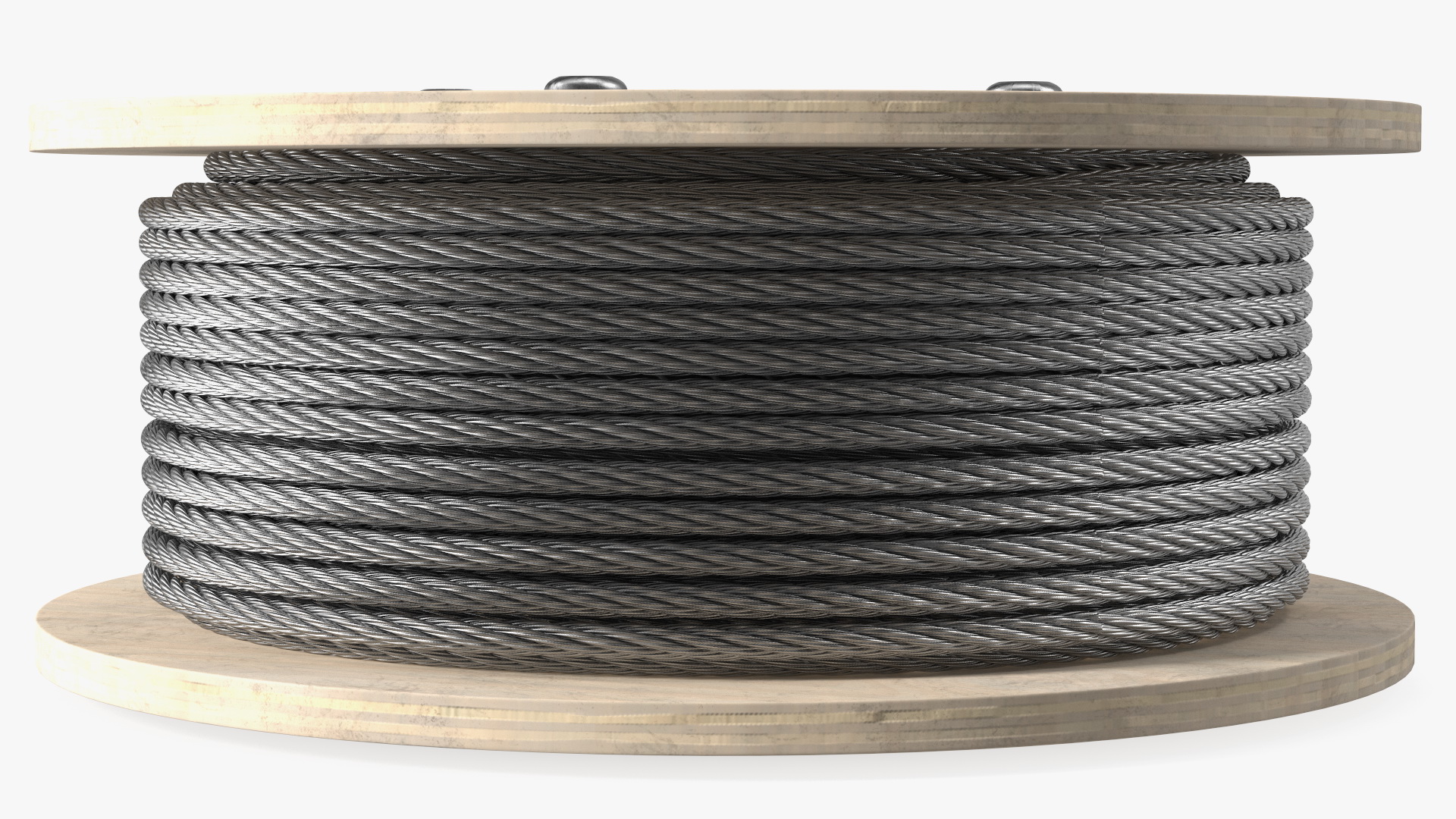 3D Srawl Warp Steel Rope Wooden Coil model