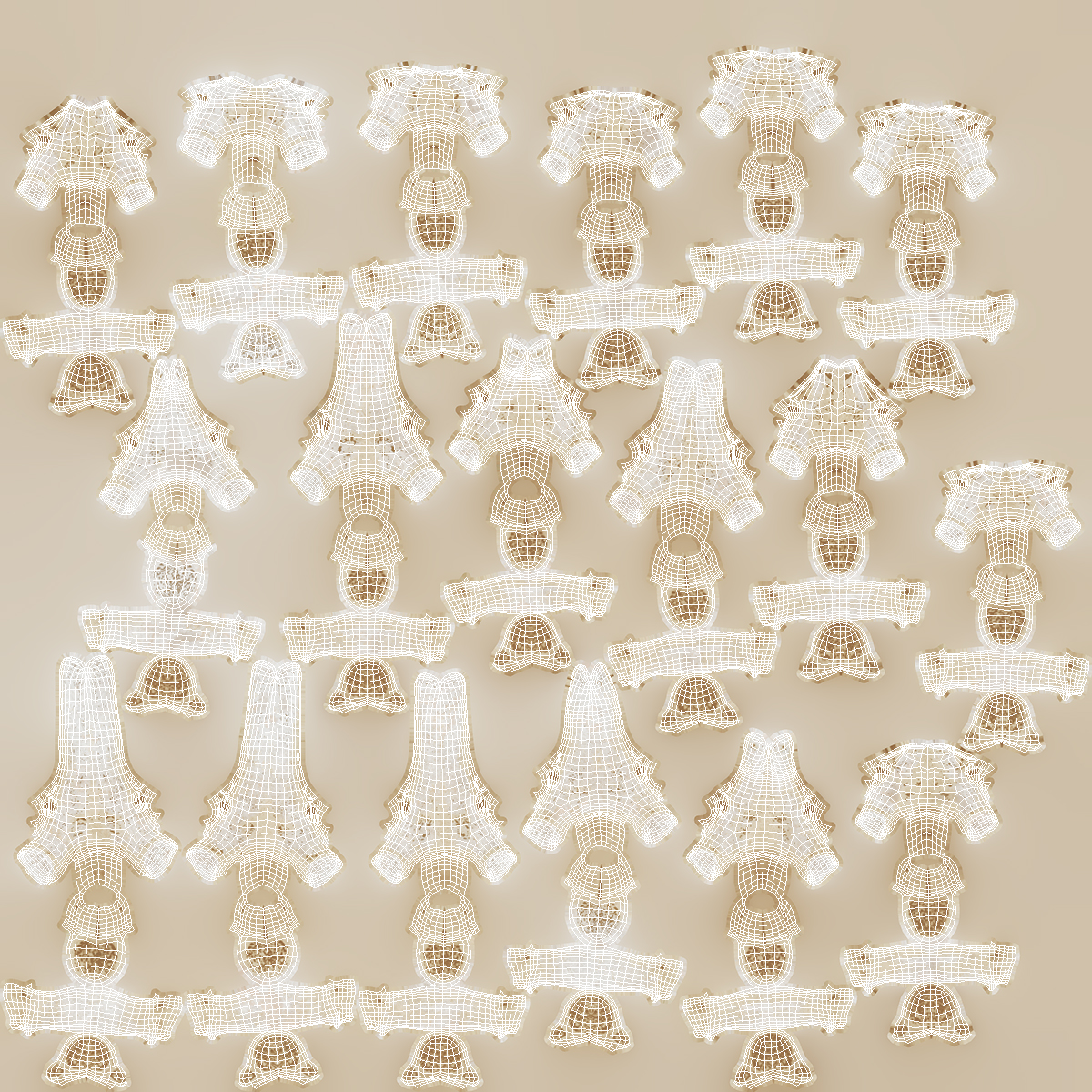 3D Animal Spine Vertebrae Bones model
