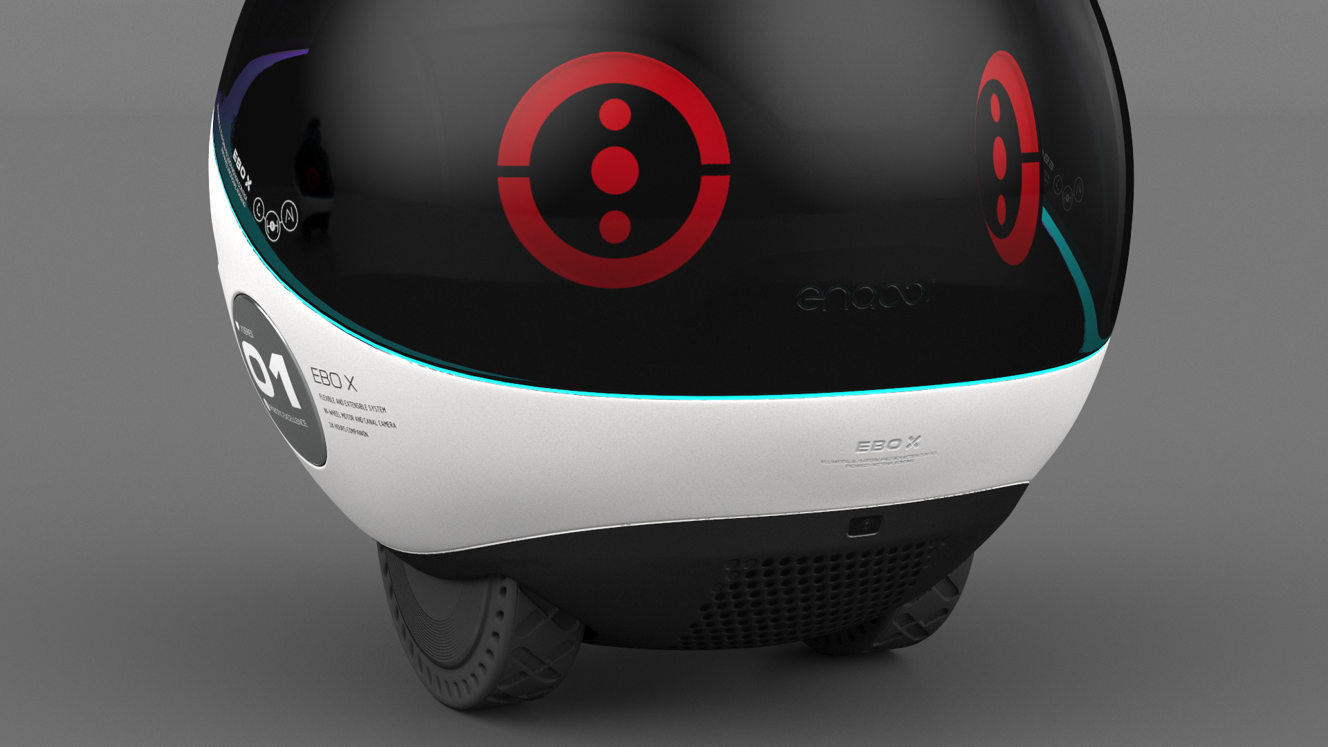3D Smart Home Robot Enabot EBO X Red model