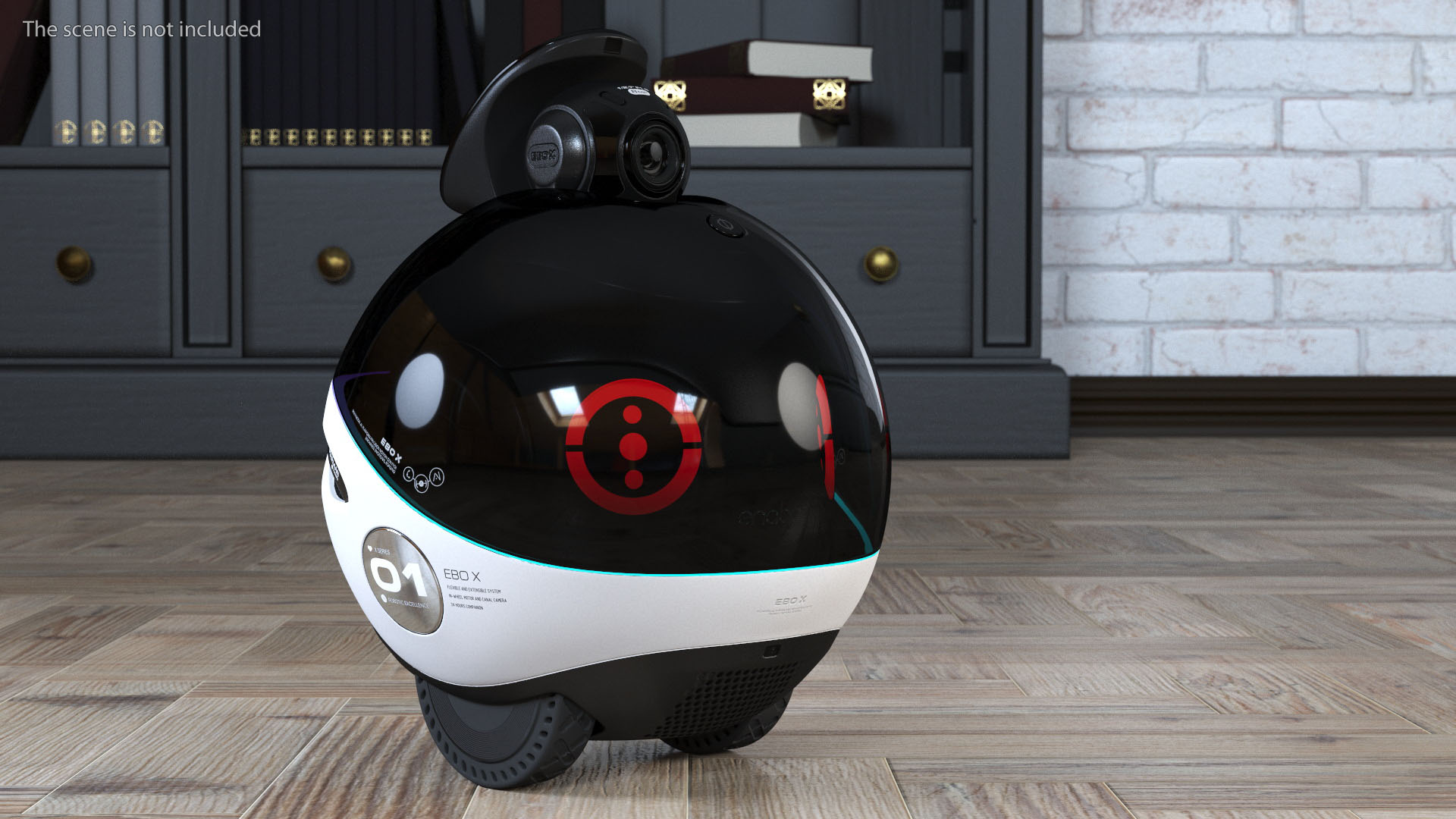 3D Smart Home Robot Enabot EBO X Red model