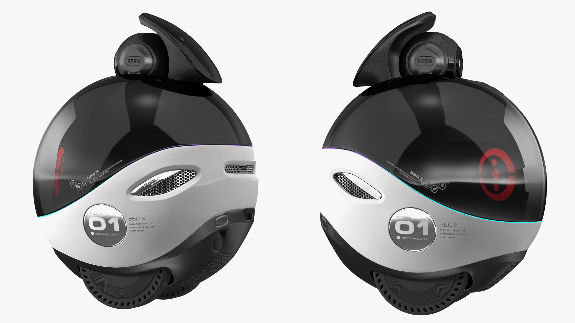 3D Smart Home Robot Enabot EBO X Red model