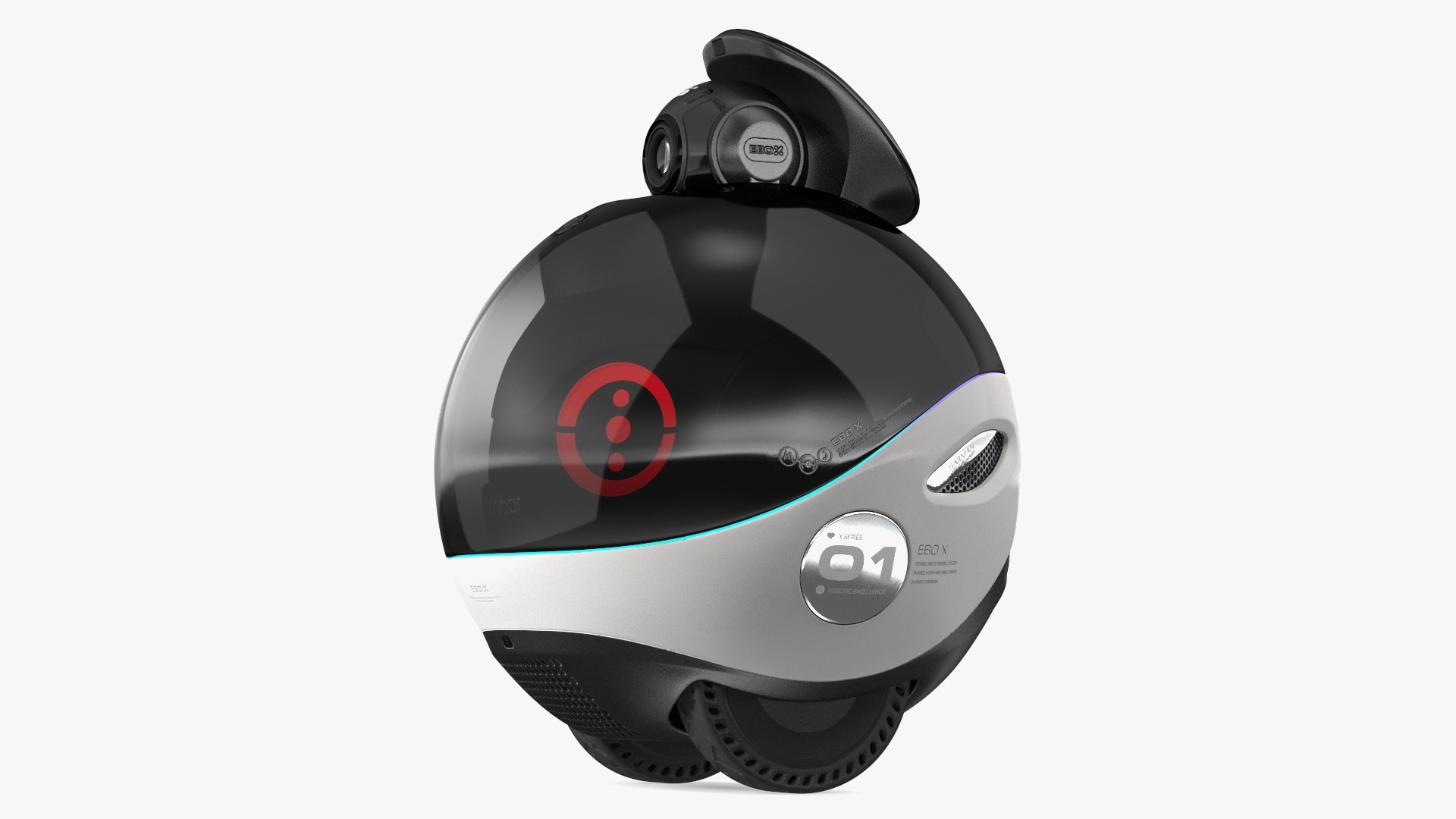 3D Smart Home Robot Enabot EBO X Red model