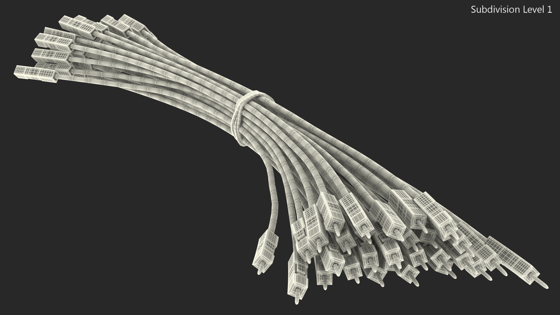 3D Jumper Wires Bundle Red model