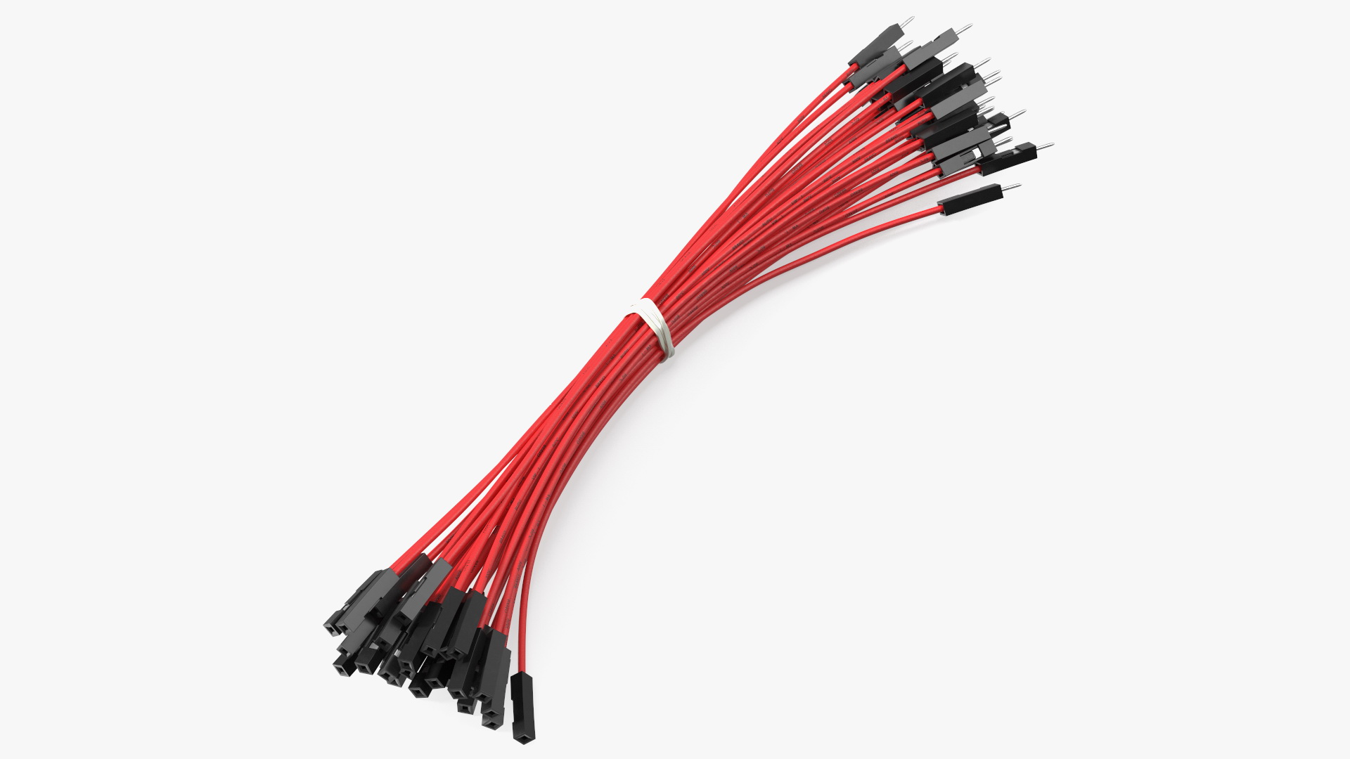 3D Jumper Wires Bundle Red model