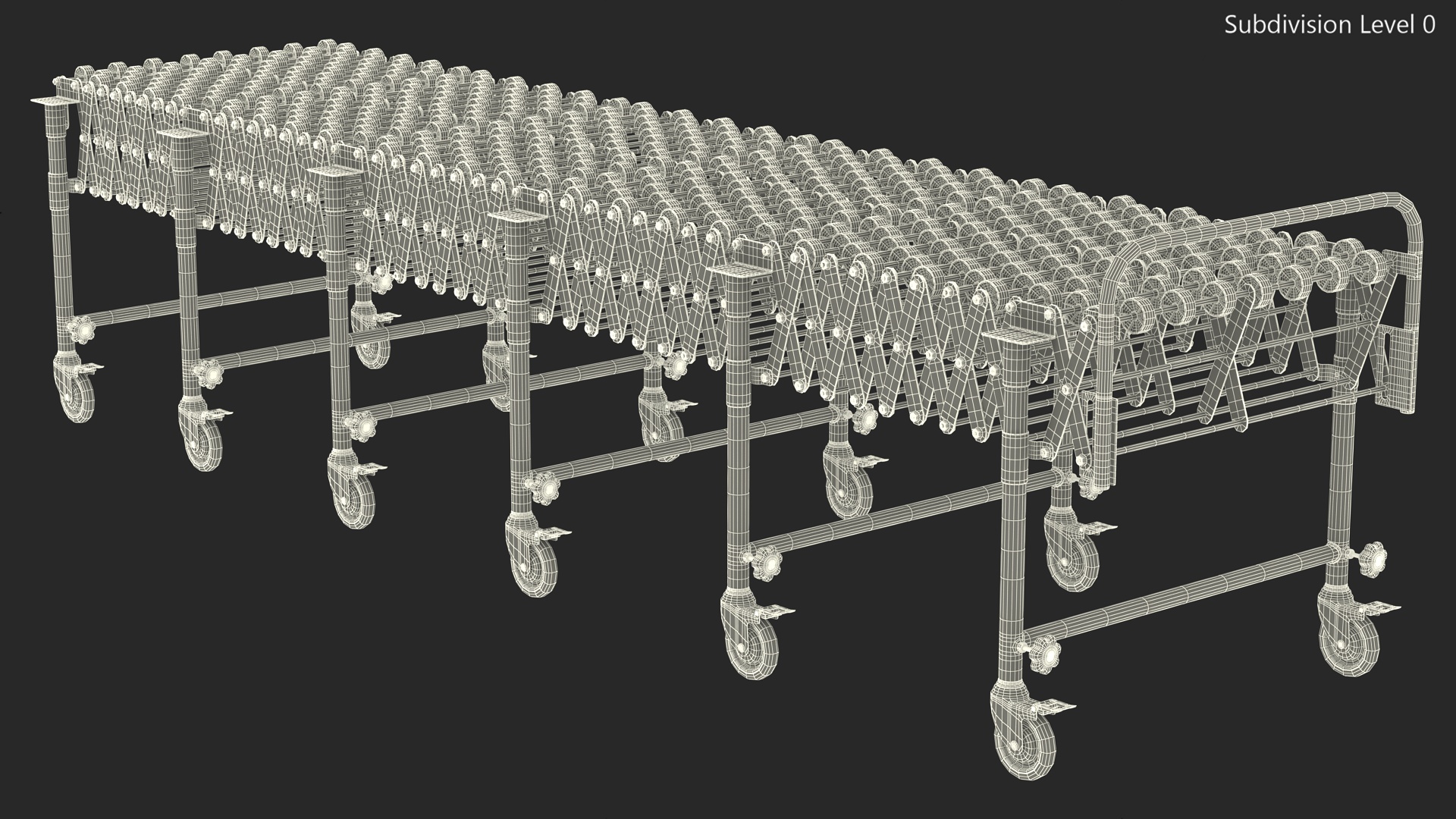 3D Folding Telescopic Roller Red Rigged