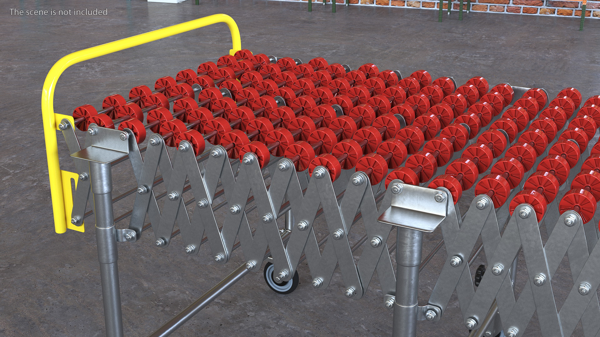 3D Folding Telescopic Roller Red Rigged