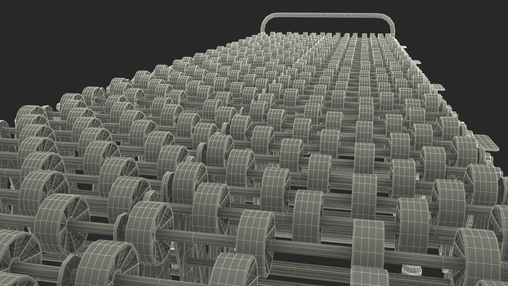3D Folding Telescopic Roller Red Rigged