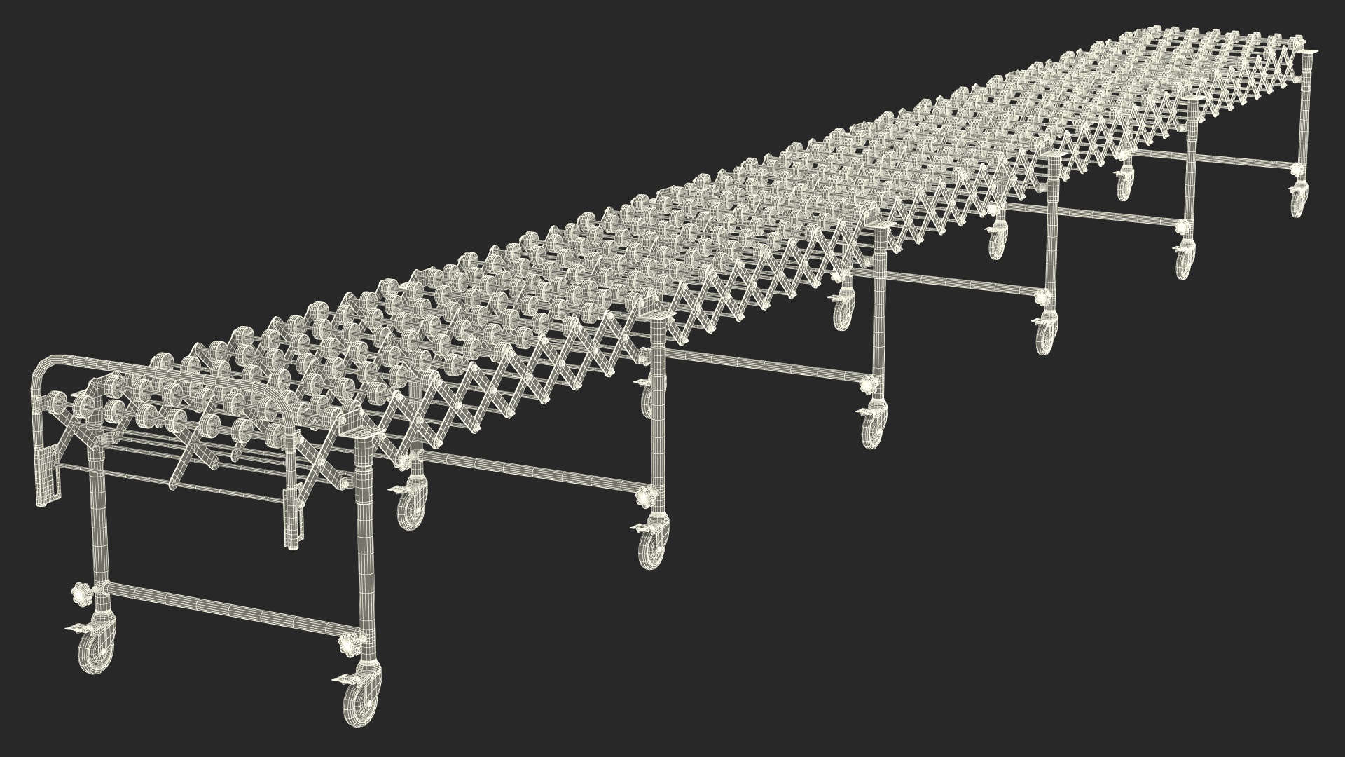 3D Folding Telescopic Roller Red Rigged