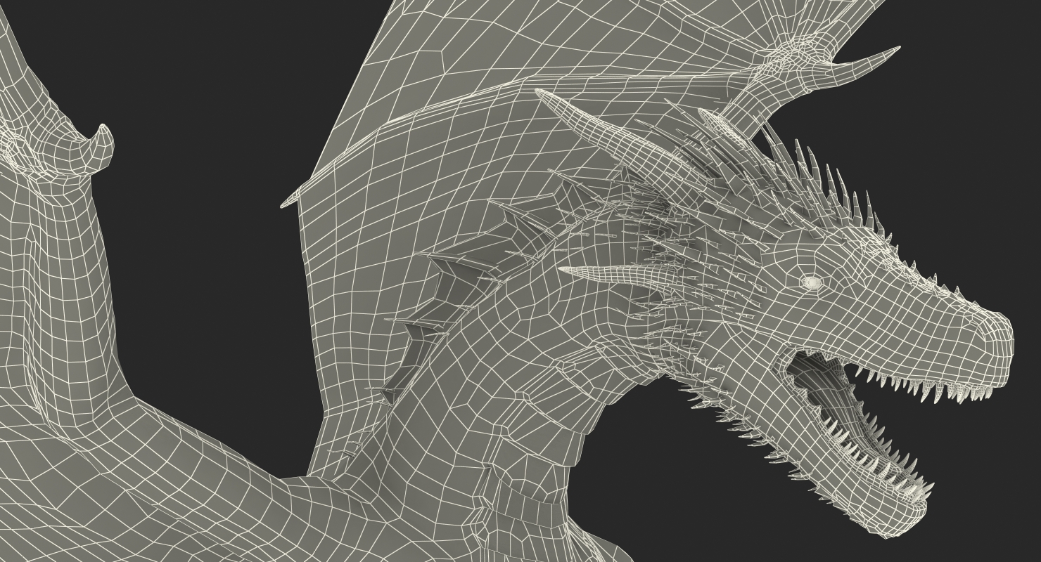Black Dragon Flying 3D model