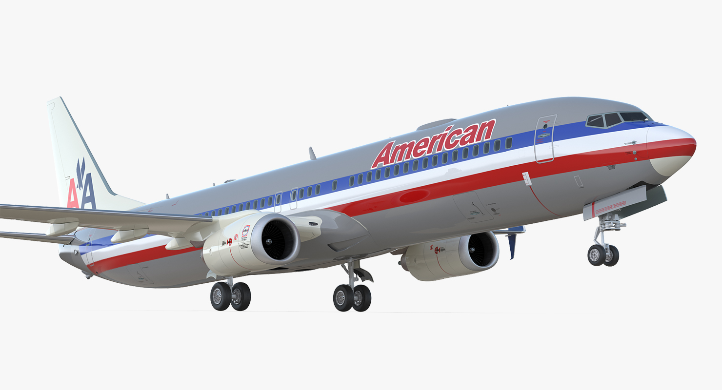 3D Boeing 737 900 with Interior and Cockpit American Airlines model