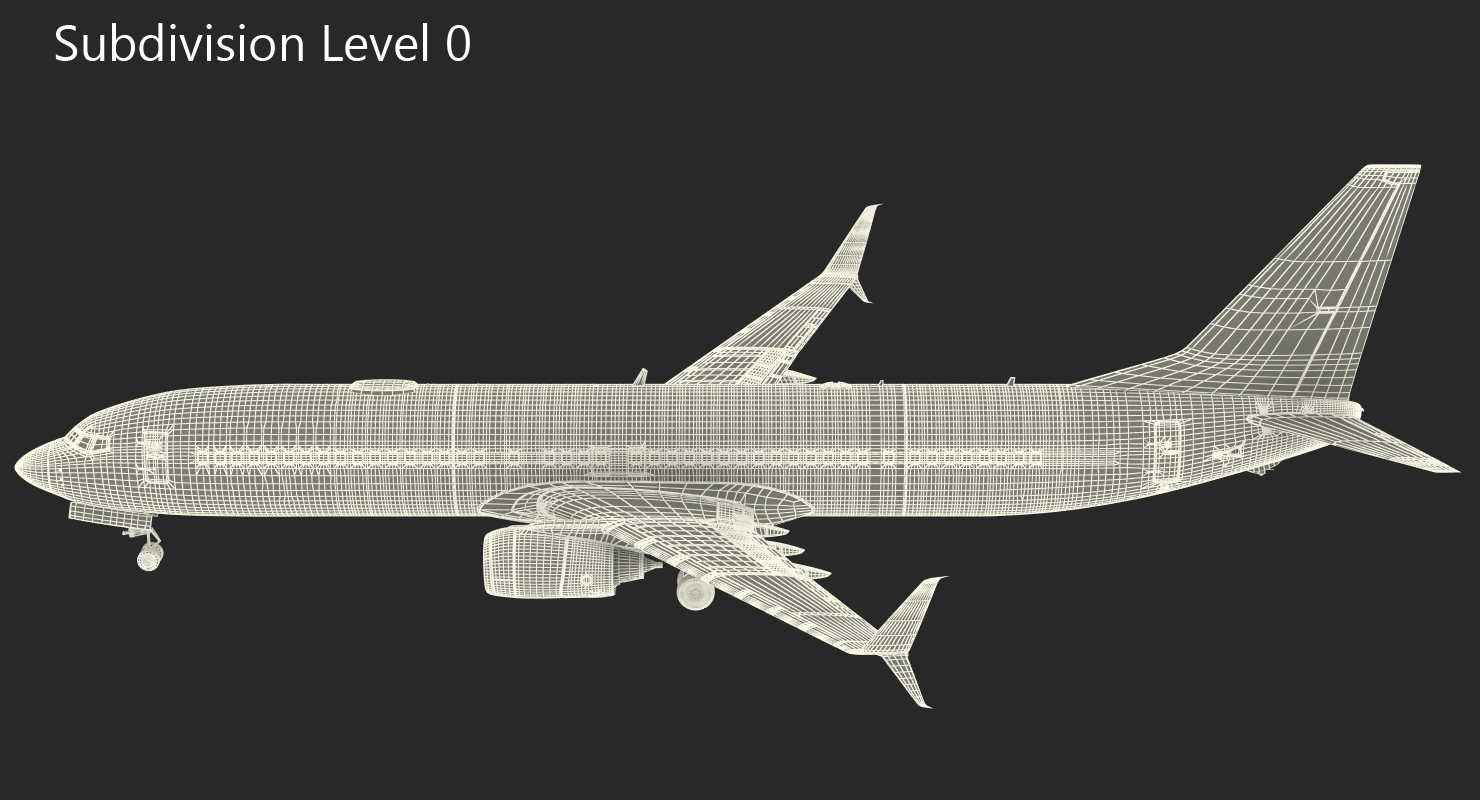 3D Boeing 737 900 with Interior and Cockpit American Airlines model