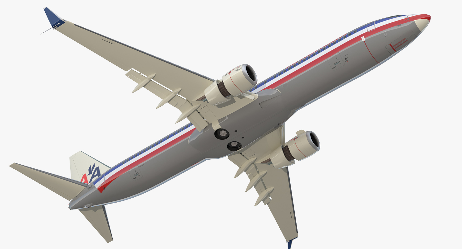 3D Boeing 737 900 with Interior and Cockpit American Airlines model