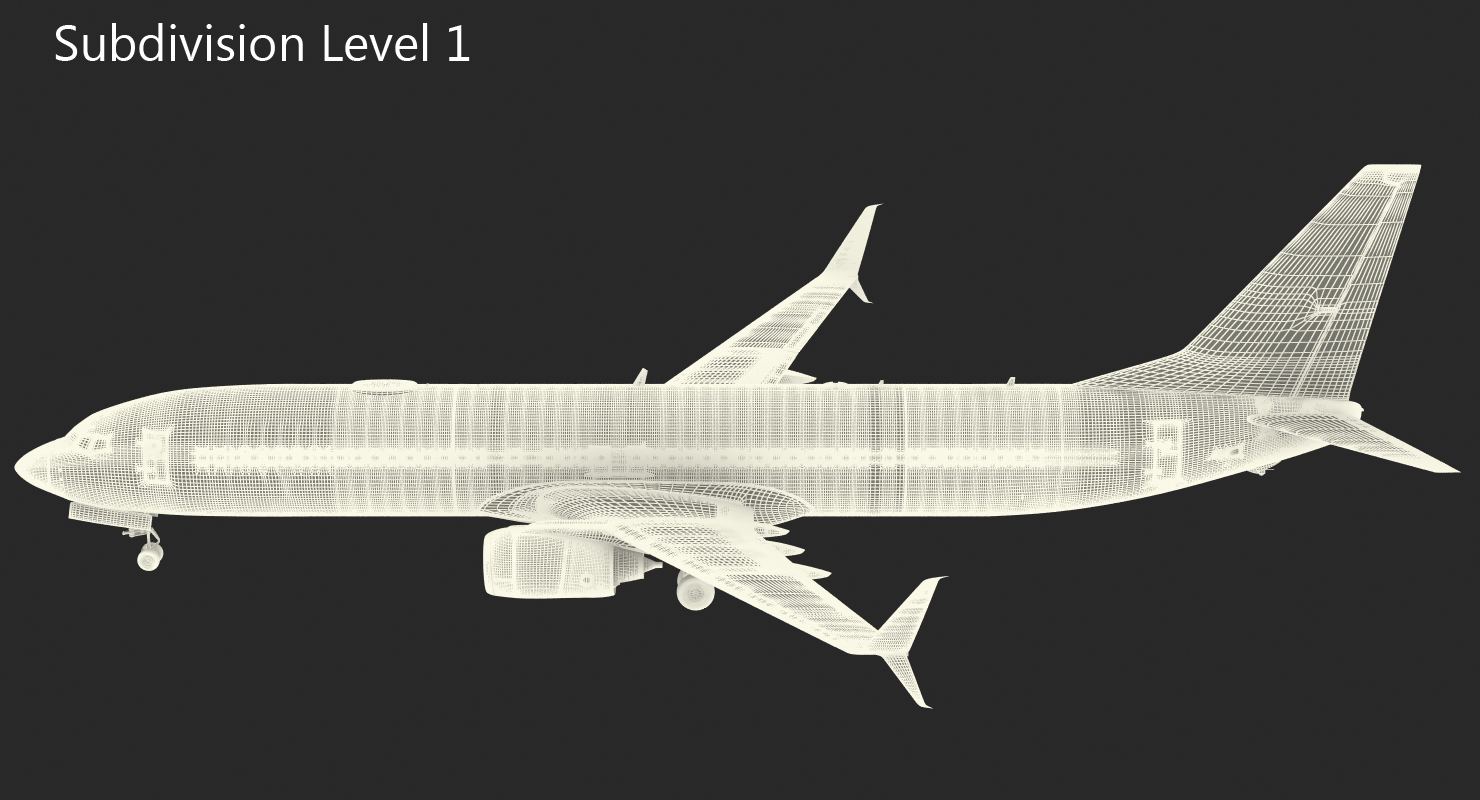 3D Boeing 737 900 with Interior and Cockpit American Airlines model