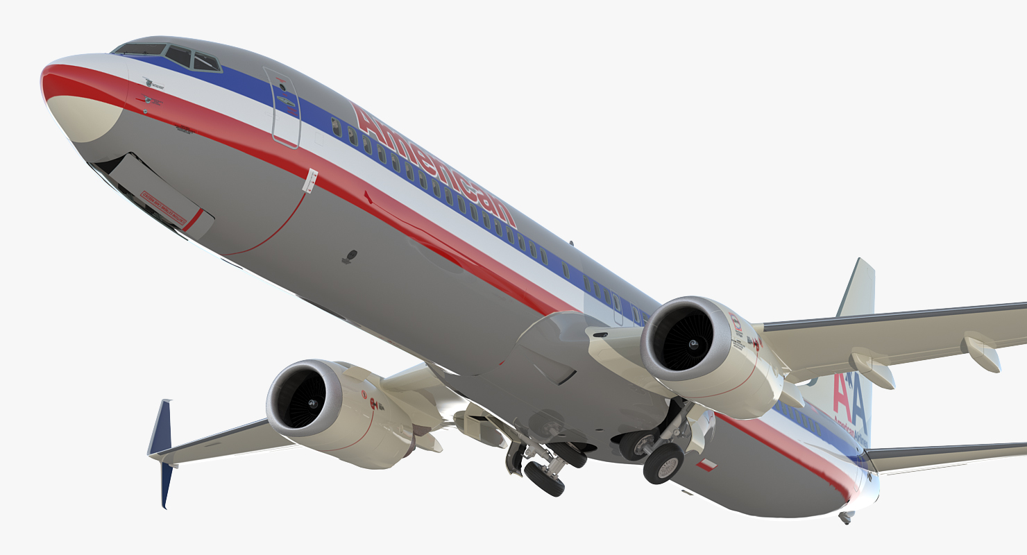 3D Boeing 737 900 with Interior and Cockpit American Airlines model