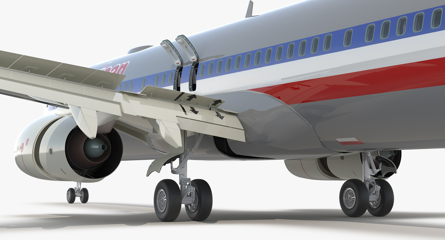 3D Boeing 737 900 with Interior and Cockpit American Airlines model