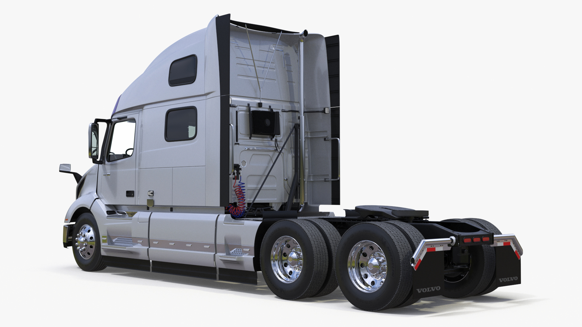Volvo VNL 860 Truck with Car Carrier Vehicles Loaded 3D