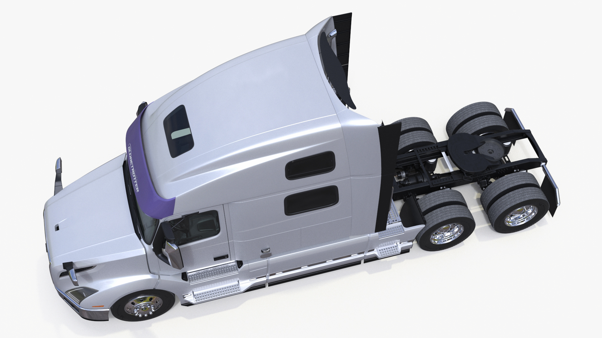 Volvo VNL 860 Truck with Car Carrier Vehicles Loaded 3D
