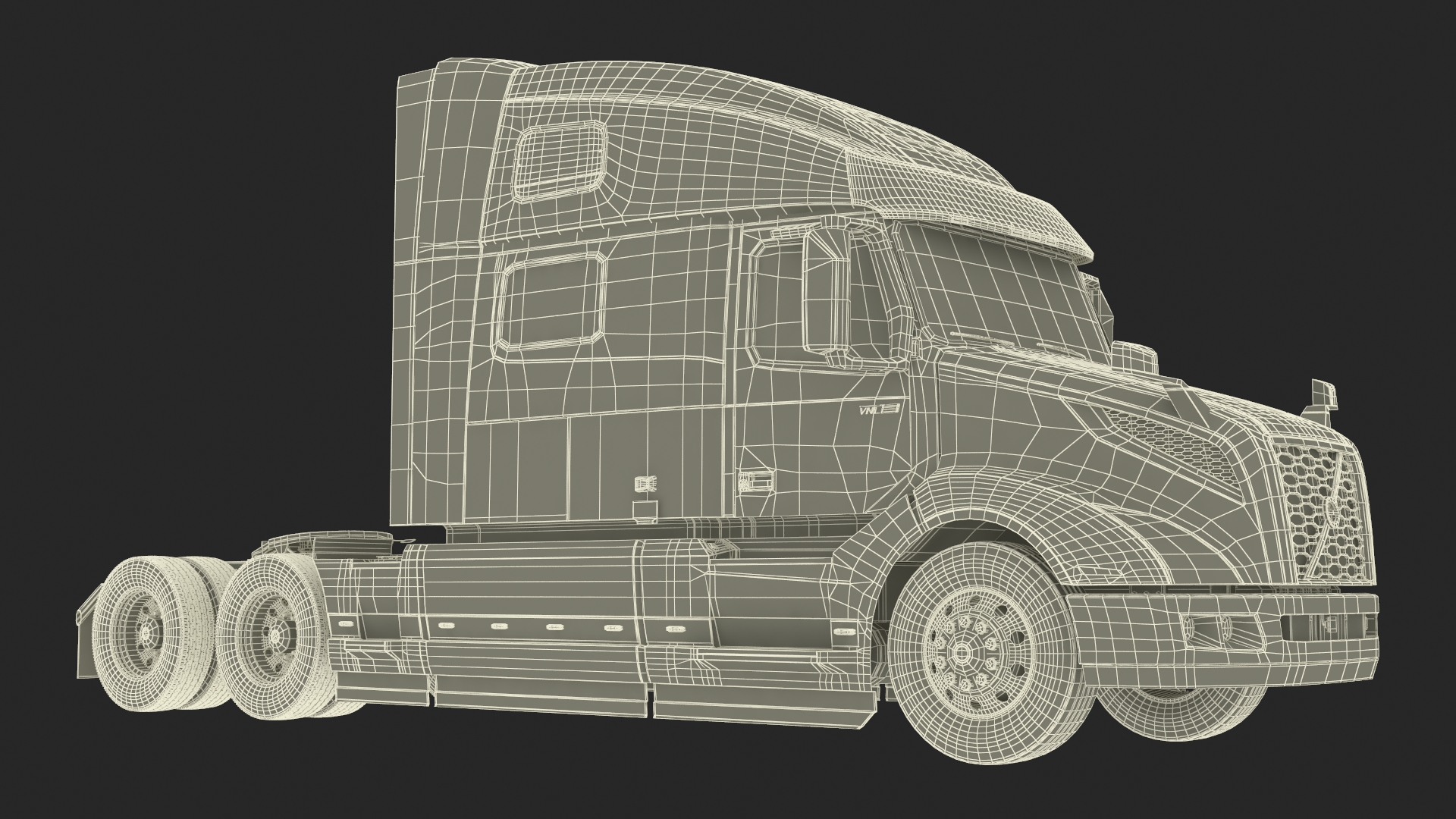 Volvo VNL 860 Truck with Car Carrier Vehicles Loaded 3D