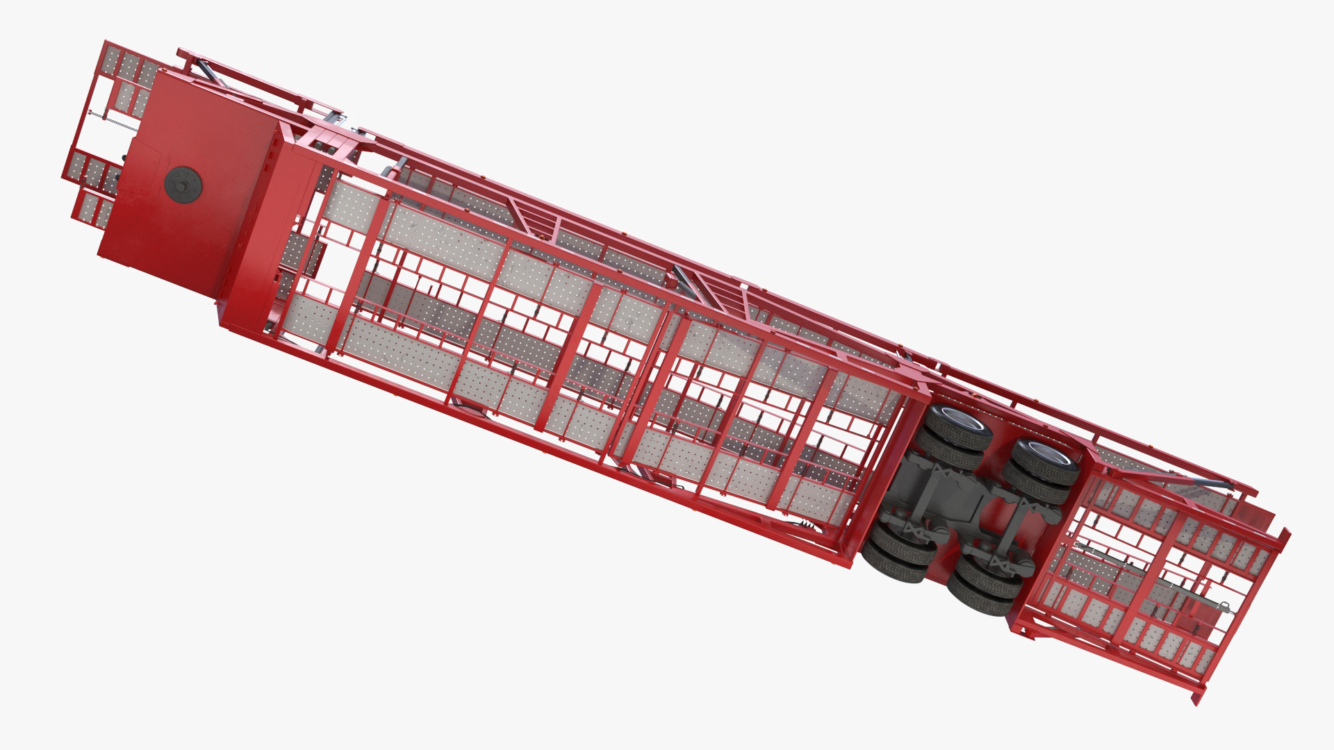 Volvo VNL 860 Truck with Car Carrier Vehicles Loaded 3D