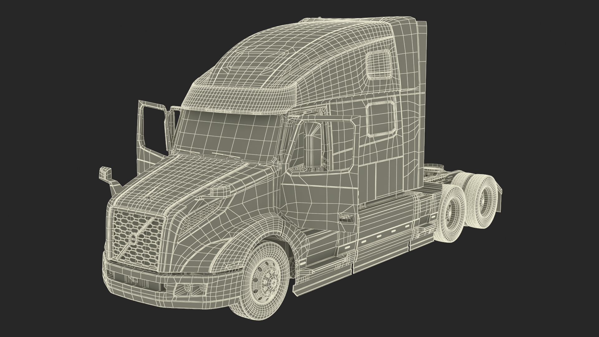 Volvo VNL 860 Truck with Car Carrier Vehicles Loaded 3D
