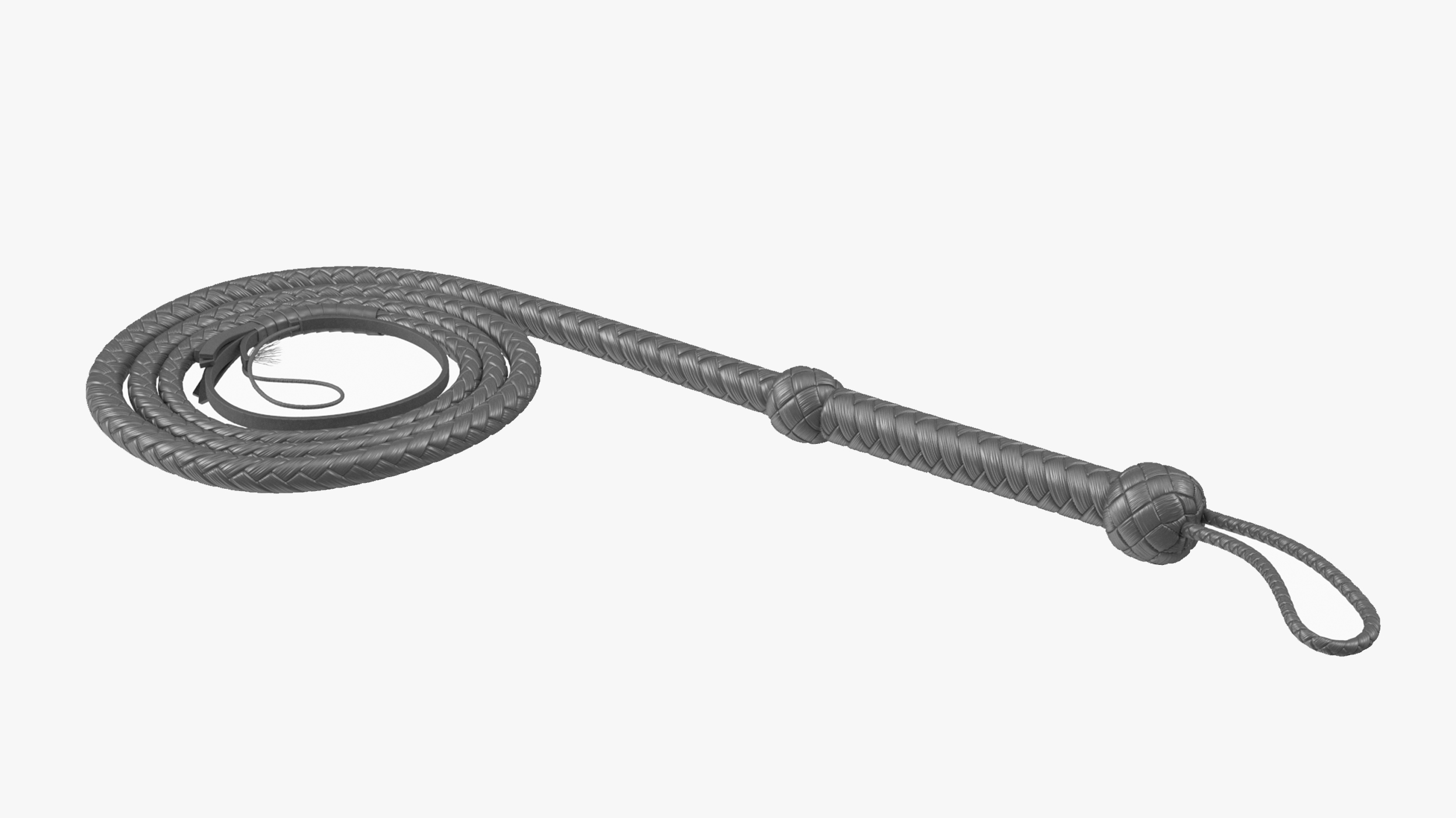 3D Black Cowboy Whip Rigged for Cinema 4D model
