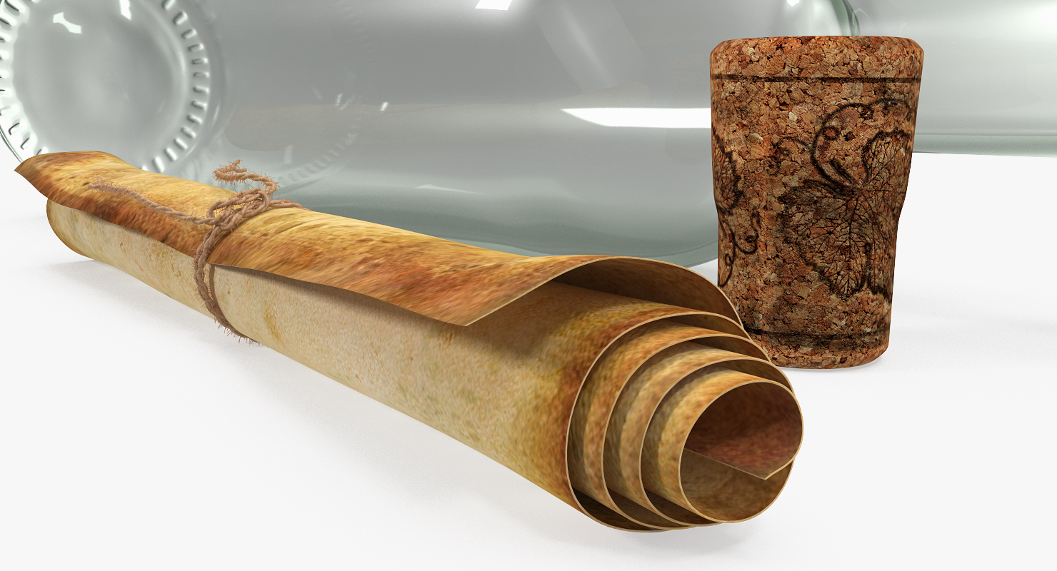 Message in a bottle 3D model