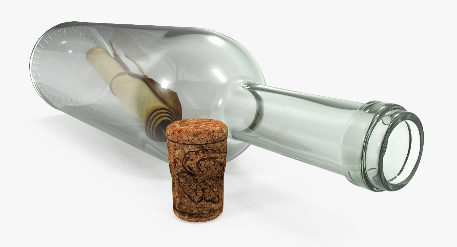 Message in a bottle 3D model