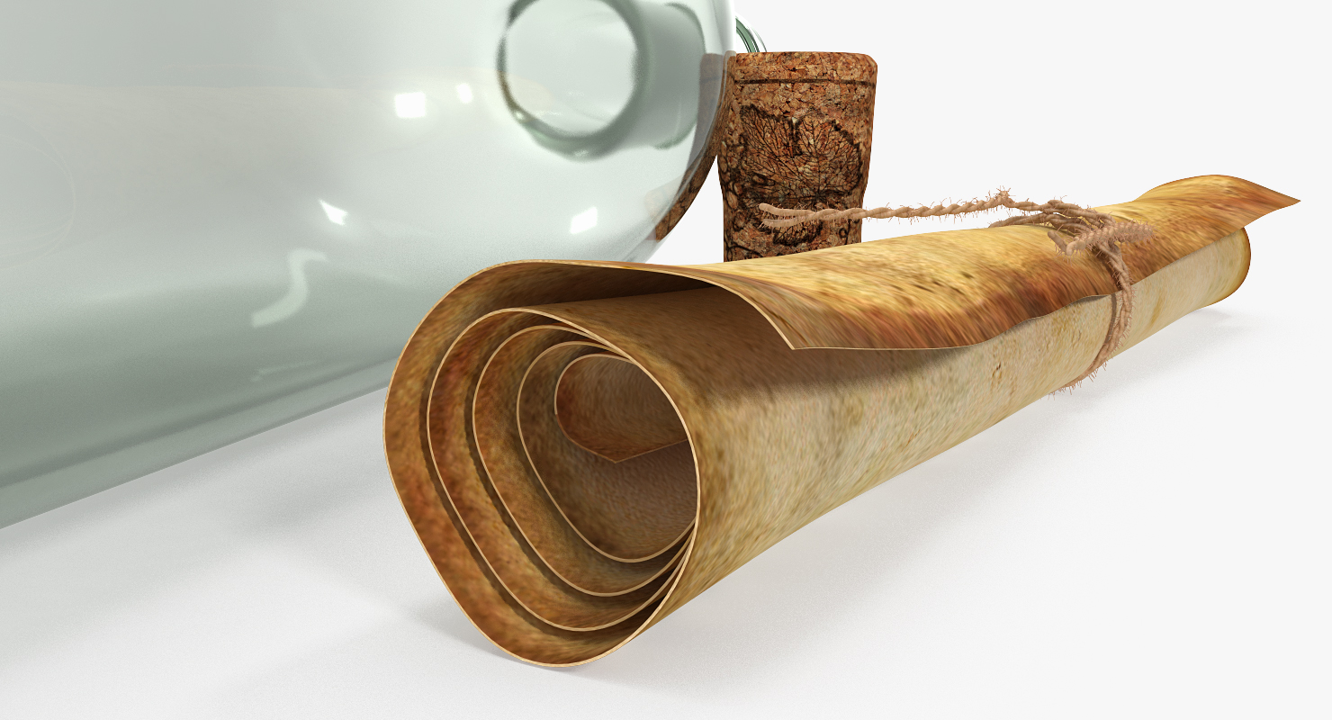 Message in a bottle 3D model