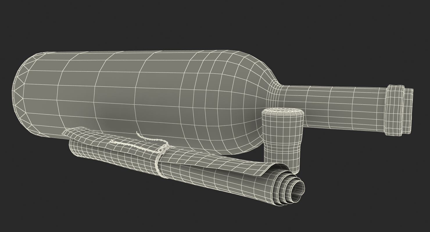 Message in a bottle 3D model