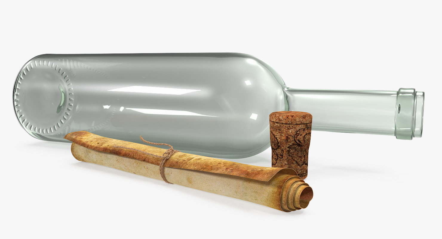 Message in a bottle 3D model