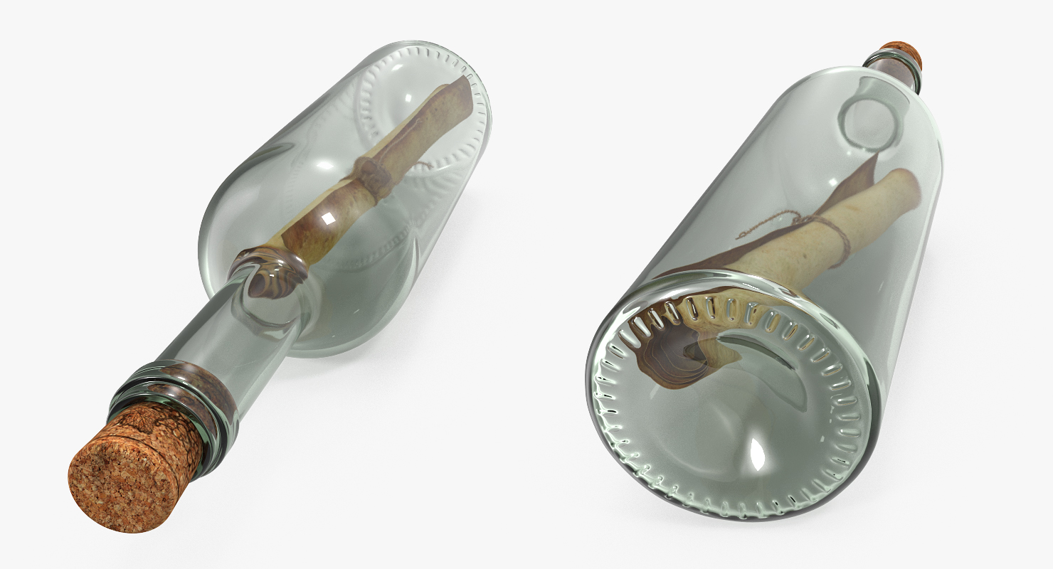 Message in a bottle 3D model