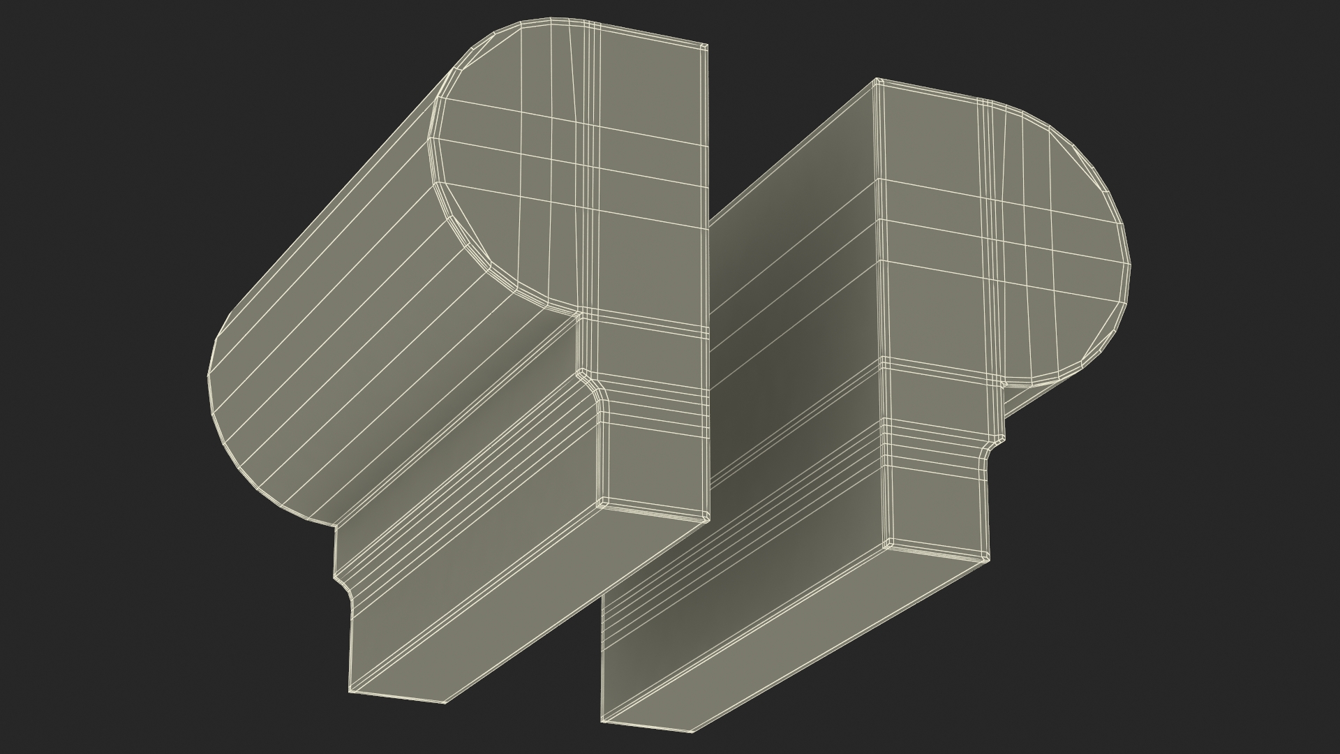 3D model Architectural Molding Gypsum Type 9