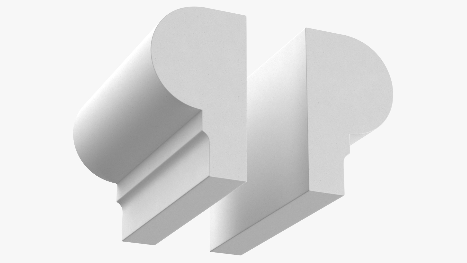 3D model Architectural Molding Gypsum Type 9