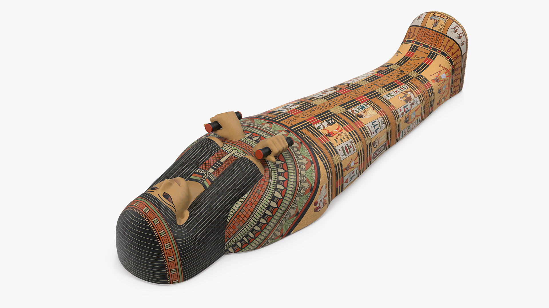 3D Front Part Egyptian Sarcophagus