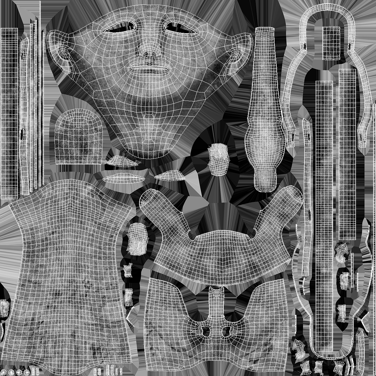 3D Front Part Egyptian Sarcophagus