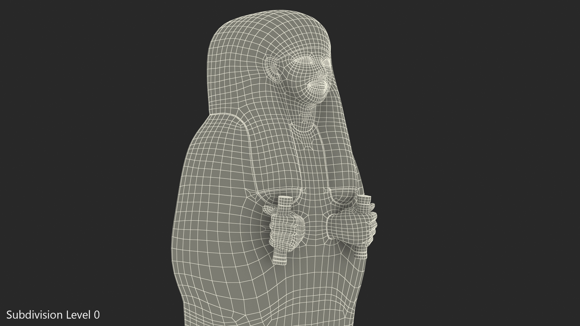 3D Front Part Egyptian Sarcophagus