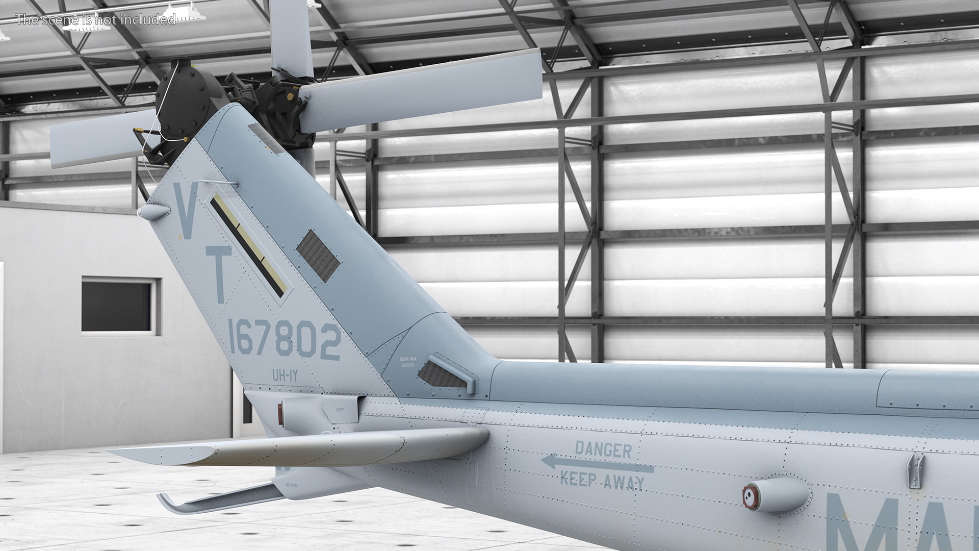 3D model Bell UH1Y Venom Helicopter Exterior Only