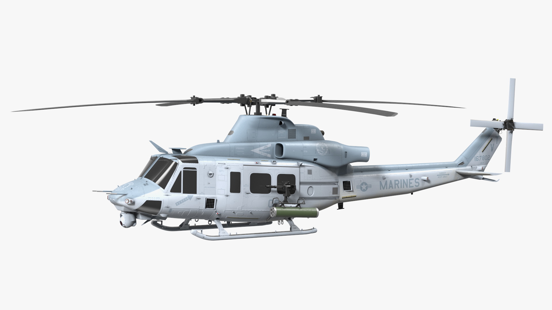 3D model Bell UH1Y Venom Helicopter Exterior Only