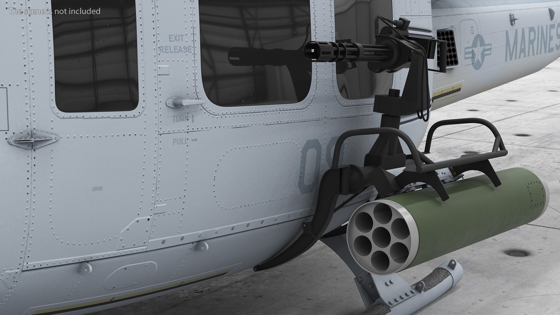 3D model Bell UH1Y Venom Helicopter Exterior Only