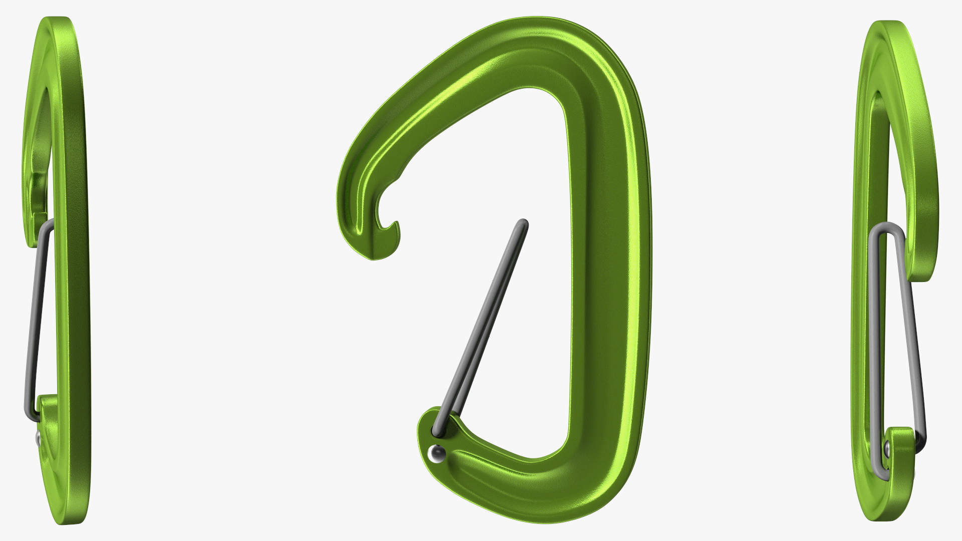 3D model Open Carabiner Green