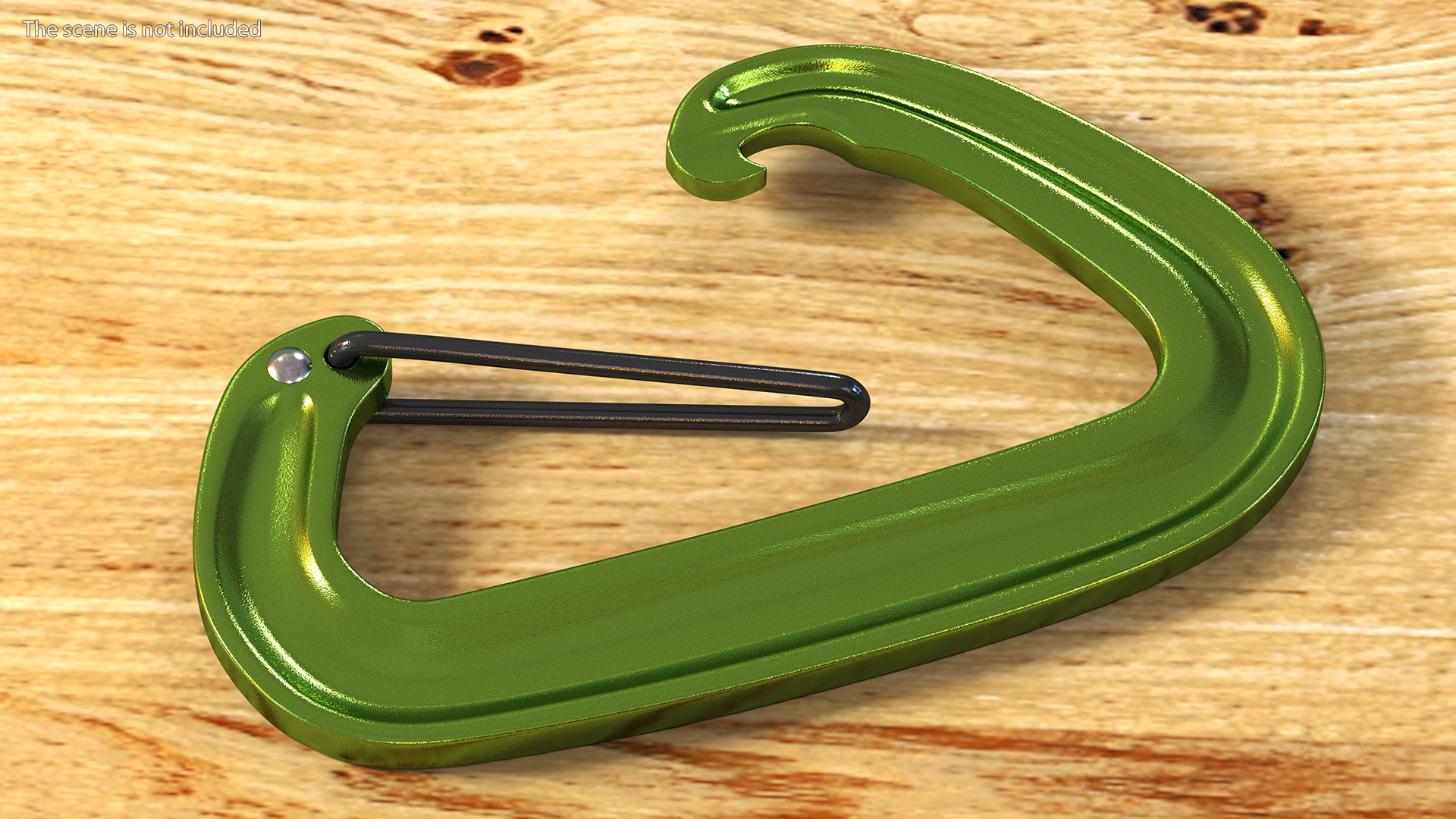 3D model Open Carabiner Green