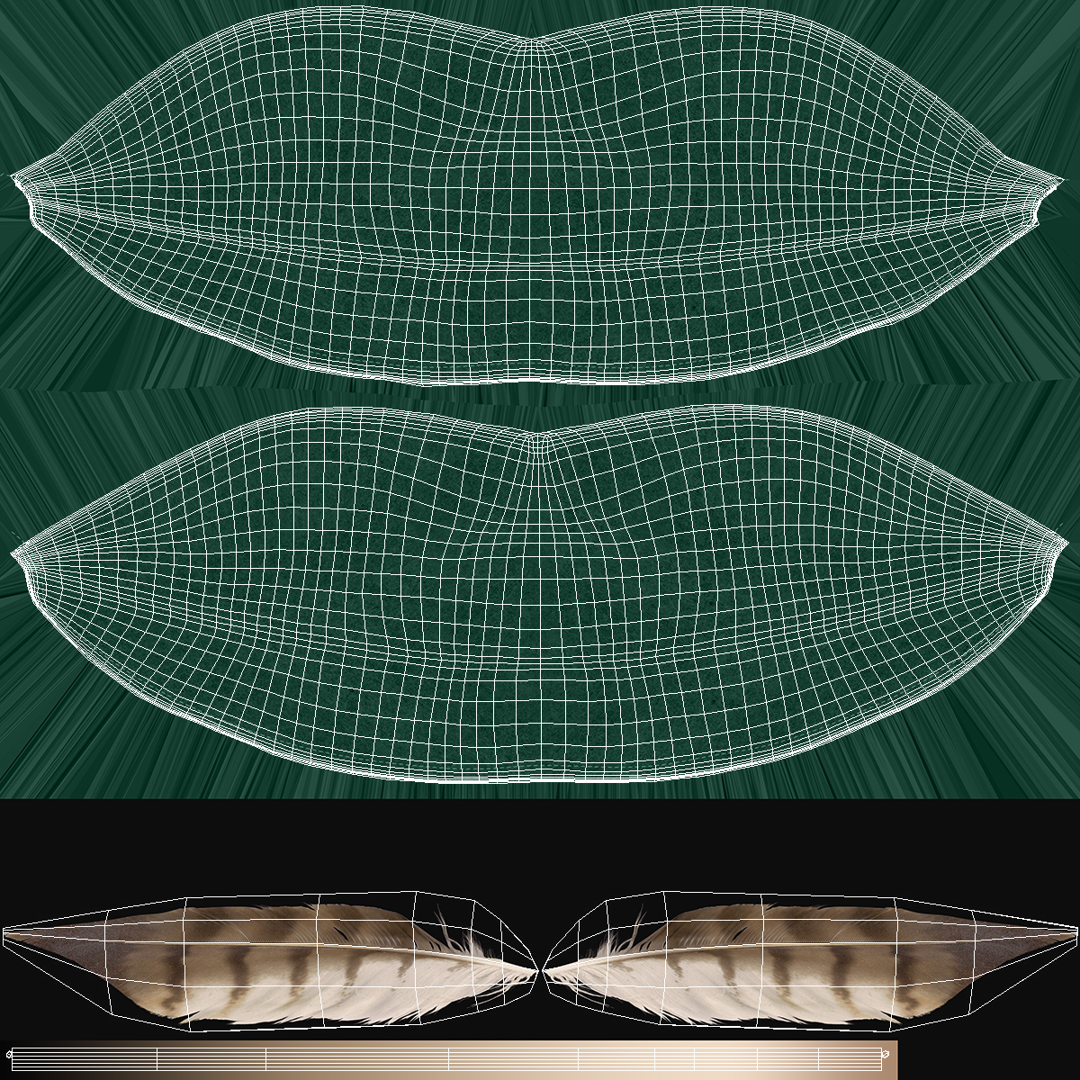 3D Robin Hood Cap with Feather Green model