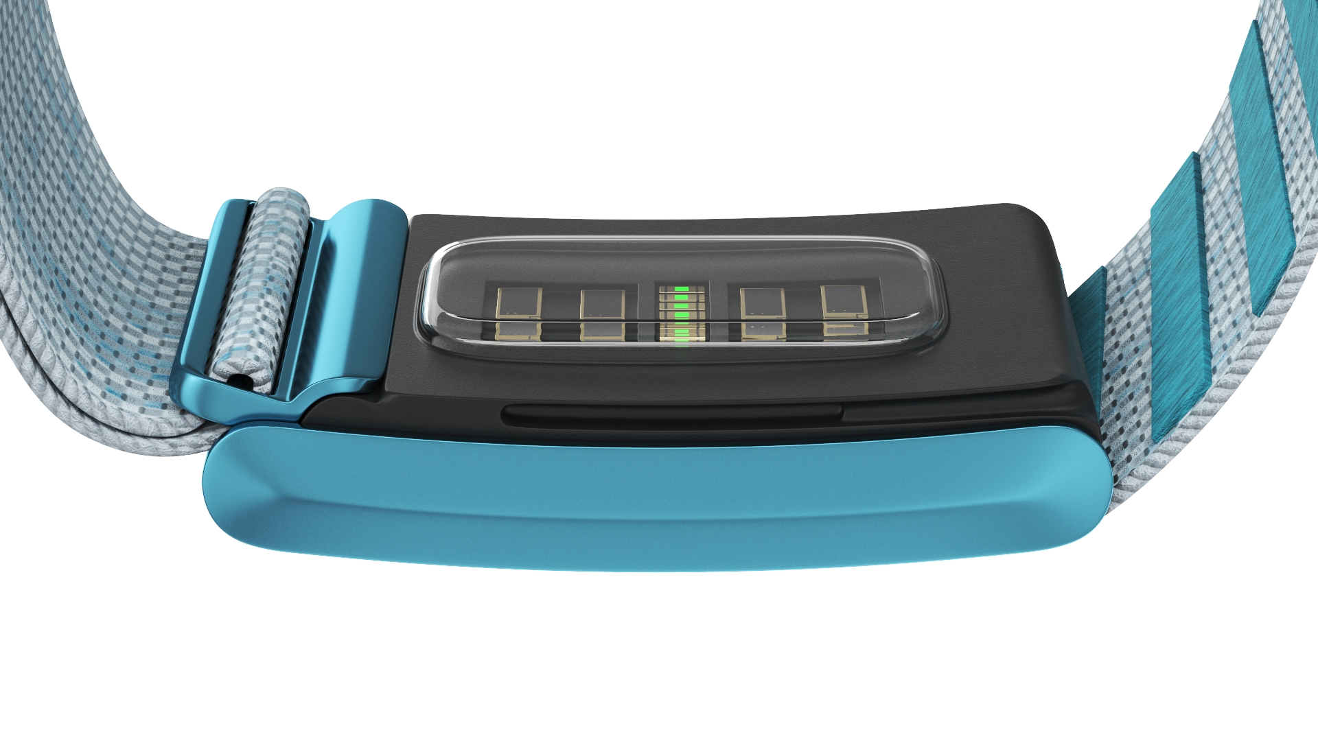 3D model Activity Tracker Whoop 4 Blue Rigged for Maya