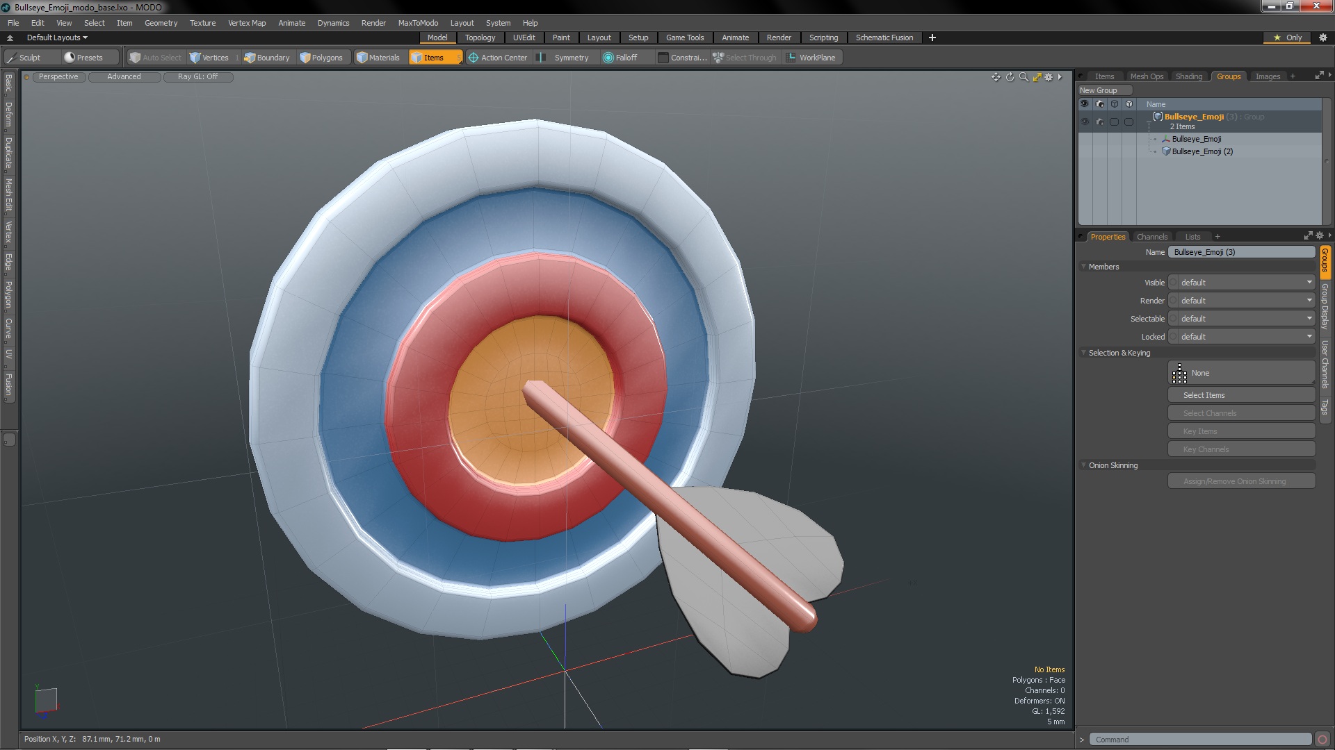 Bullseye Emoji 3D model